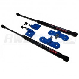 Cal Pony Cars Bolt-On Aluminum Hood Lift Kit for the Ford Focus RS Blue