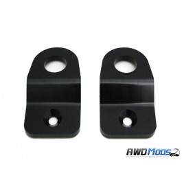 Torque Solution Radiator Stay Bracket for the Subaru WRX / STI (Pair) Black Anodized