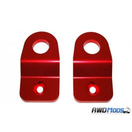 Torque Solution Radiator Stay Bracket for the Subaru WRX / STI (Pair) Red Anodized