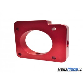 Torque Solutions Throttle Body Spacer for the Subaru WRX STI Red Anodized