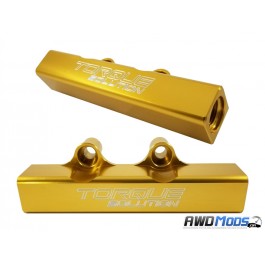 Torque Solution Top Feed Fuel Rails for the Subaru WRX STI Gold Rails