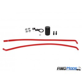 Mishimoto PCV Side Baffled Oil Catch Can System for the Subaru WRX Red